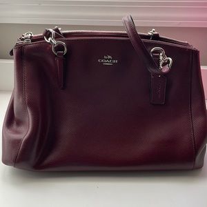 Large Coach Bag Burgundy
